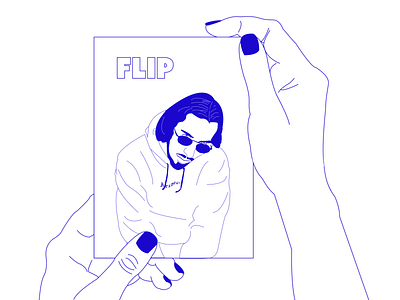 Flip 🔵 blue design france illustration music