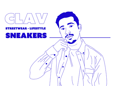 Clav #2 🔵 blue design gfx illustration sneaker