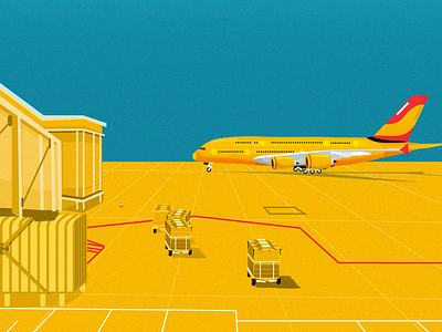 Airport design illustration vector