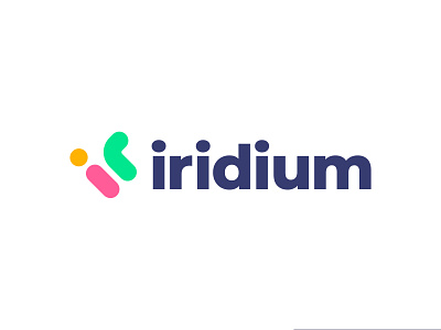 Iridium I+R logo brand branding butterfly butterfly logo color flat i icon identity illustration iridium logo minimalistic r simple vector