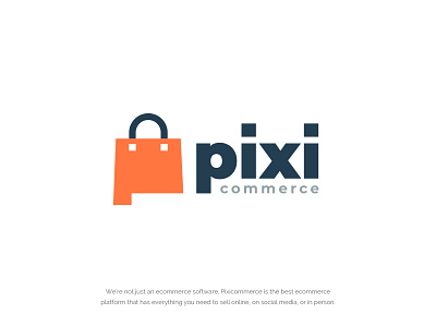 Pixi Commerce | Shopping bag | Logo design agency brand branding design ecommerce flat icon letter p logo minimalist logo online pixel pixi shop shoppingbag simple symbol