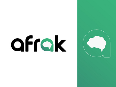 Afrak Logo Redesign | Brain shape logo brain branding flat identity logo minimalistic simple symbol typography