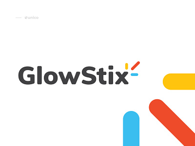 GlowStix Logo Design agency branding business colorful logo minimalistic pop simple studio unicodesign101 vector wordmark