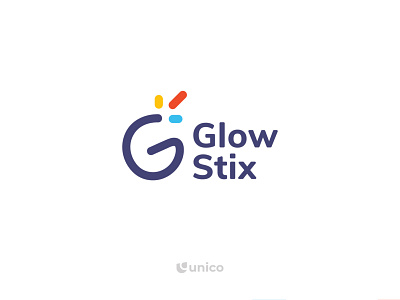GlowStix | G Letter Logo Design agency branding business colorful designer designs event logo graphic design identity minimalistic professional simple unicodesigner101 wordmark logo