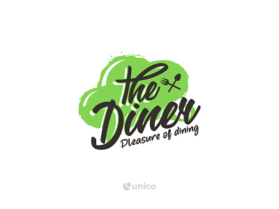 The Diner Food restaurant Logo branding chef hat chef logo cook design food identity logo logo design minimalistic nature restaurant simple vector