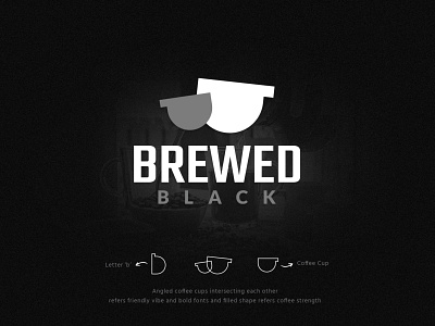Brewed Black | Coffee Logo Design black brand branding branding design cafe logo coffee cup coffee logo coffee shop identity logo logo design minimalistic simple symbolic logo vector
