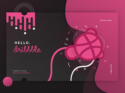 Hello Dribbble! debutshot design dribble firstshot graphicdesign illustrator photoshop vector