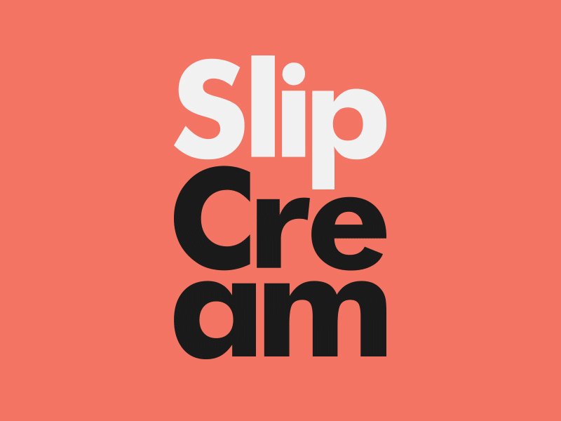 SlipCream animation branding businesscard drinks flat graphic icon illustration lettering logo typography vector