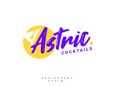 Astnic Cocktail Logo design