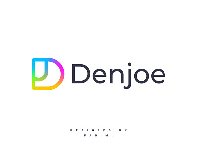D+J / DJ / Denjoe logo design brand branding design dj flat identity j lettermark logo minimalistic ui vector