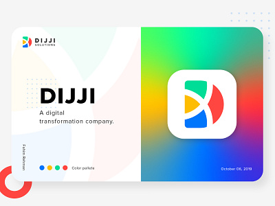 DIJJI / D letter / d+x Logo Design brand colorful d digital dijji flat gradient icon identity letter lettering logo mark minimalistic simple solid solution transformation