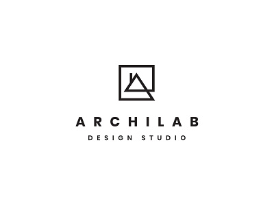 Archilab architecture design studio logo design a app architecture brand clean design flat graphic identity letter logo mark minimalistic simple studio symbol typography