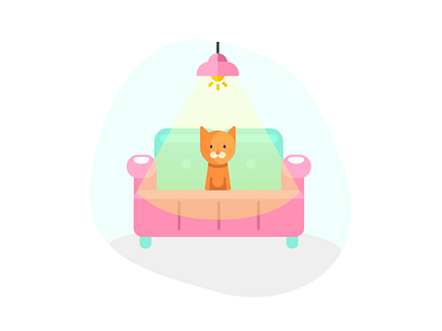 Kitty cat illustration pet