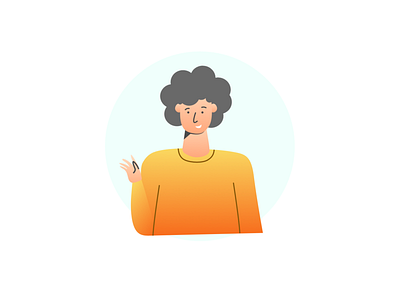 Hi there! afro hi dribbble illustration men