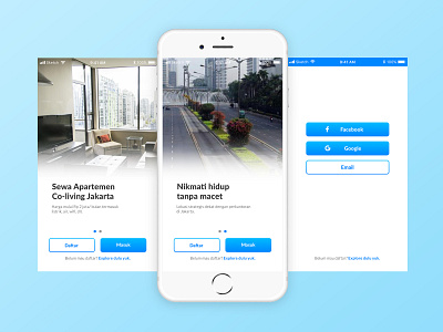 Onboarding & Login applicaiton design illustration login mobile mobile app onboarding ui ui ux uid