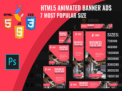 HTML5 Banner Ads Template ads animated banner business html5 psd