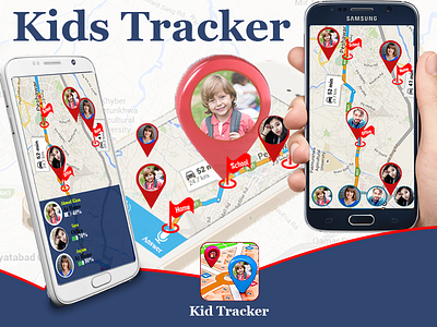 Kids Tracker Banner 1024x500 abstract android app design app businessfinance design illustration ios screenshot photoshop ui vector