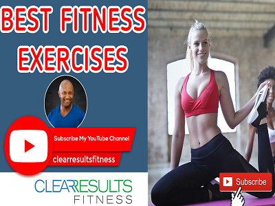 BEST Fitness EXERCISES you tube thumbnail abstract design photoshop