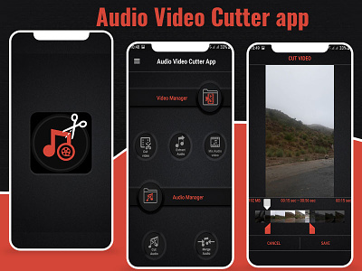 Audio Video Cutter Ui Design android app design app businessfinance design fiverr icon illustration ios screenshot photoshop sketch vector