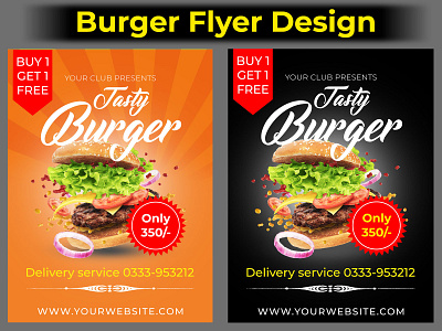 burger flyer design