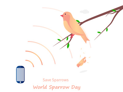 World Sparrow Day illustration sparrow world sparrow day