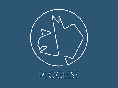 PLOGLESS design dinosaurs draft logo stroke triceratops