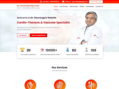 Cardiologist Website design icon logo typography vector web website