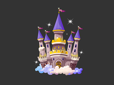 Castle illustration pack sticker stickers for imessage vector virtual gift virtual gifts