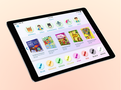 Children-Friendly iBooks | Search Page baby books child children interface ipad kids library read search tablet ui