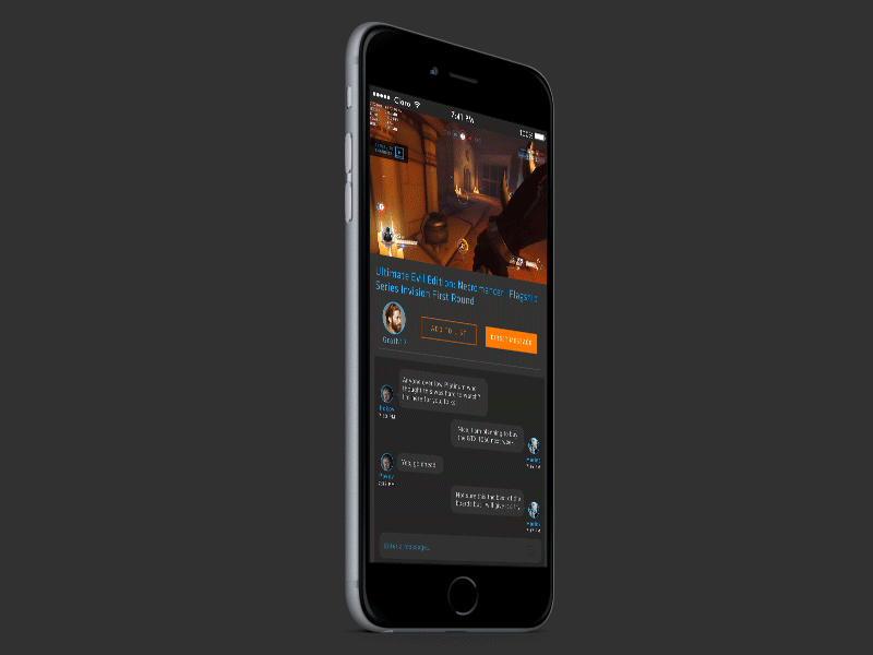 Game Streaming App (Part 3) chat chatting dark dark app game gamer gaming interface ui user interface ux video