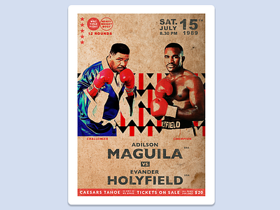 Boxing Poster: Holyfield Vs. Maguila boxe boxing graphic design holyfield maguila poster poster art poster design sports