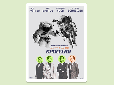 Kraftwerk: Spacelab astronaut electronic german shepherd germany graphic design kraftwerk music poster poster design space spacelab