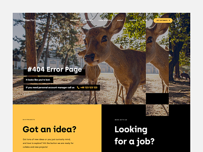 Wise People - Error Page deer error page landing minimalism ui ux web web design website wisepeople wordpress