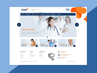 Vitamed clinic logo ui ux web webdesign