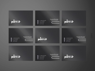 Mirror | branding advertisment agency logo brand branding business card design mirror shymkent