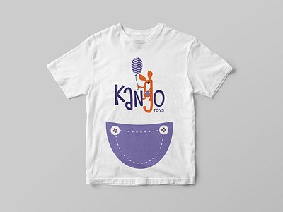 kango | t-shirt brand branding character design illustration kangaroo kazakhstan logo merch shymkent toy shop vector