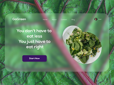 003 - Daily UI Challenge daily ui dailyui design food gogreen green landing page page plants ui ui design ui ux ux ux design website