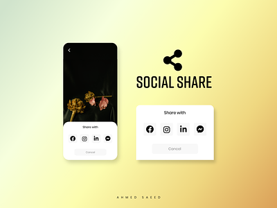 010 Daily UI - Social Share app dailyui design share social share ui ui design ui ux ux