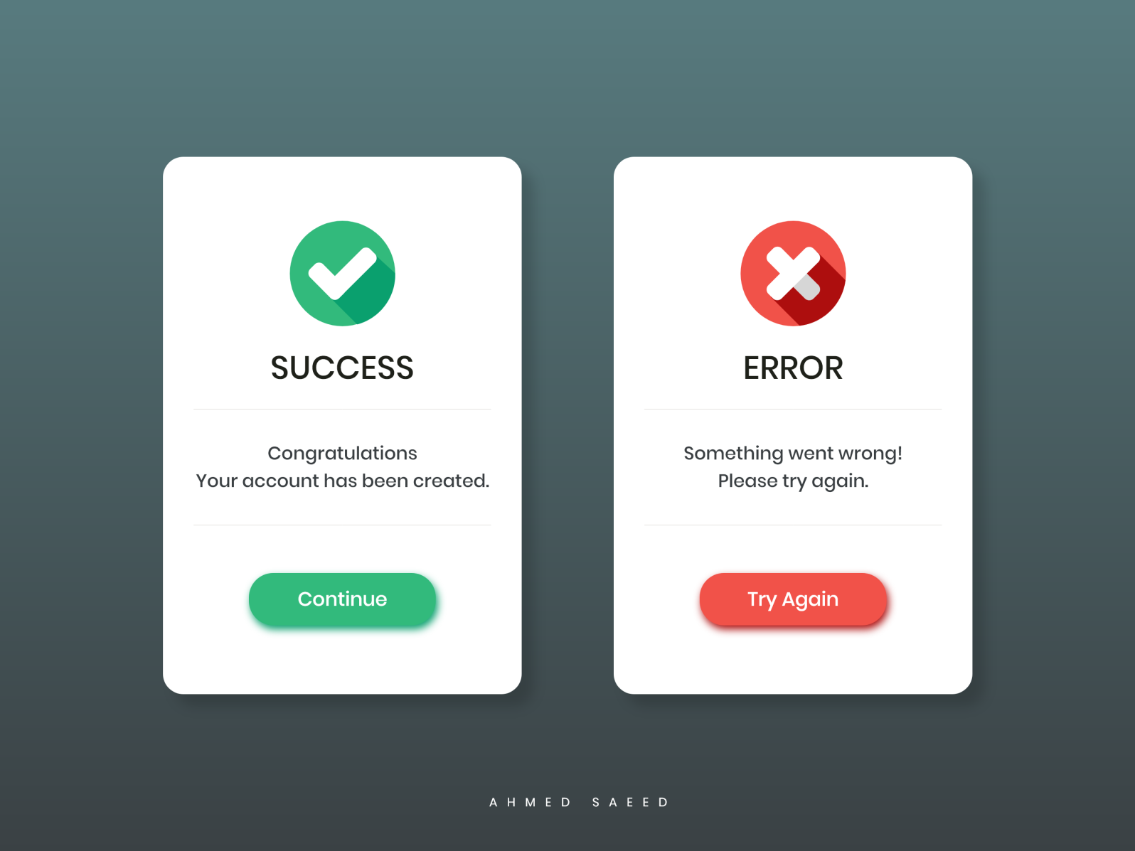 011 Daily UI - Flash Message by Ahmed Saeed on Dribbble