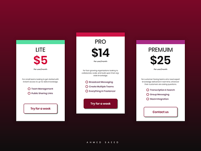 030 Daily UI - Pricing 30 dailyui design pricing ui ui design ui ux ux