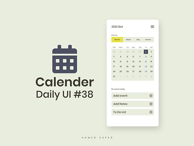 038 Daily UI - Calendar 38 app calendar dailyui design ui ui design ui ux ux