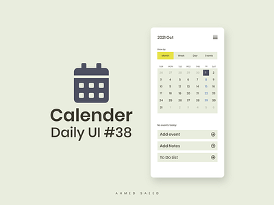 038 Daily UI - Calendar