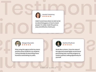 039 Daily UI - Testimonials 39 dailyui design testimonials ui ui design ui ux ux