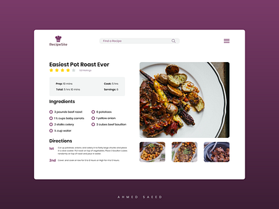 040 Daily UI - Recipe 40 dailyui design recipe ui ui design ui ux ux website