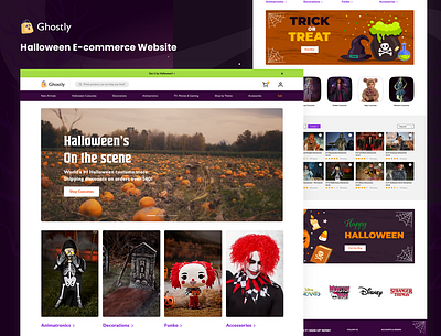 Halloween E-commerce - Landing page design e commerce halloween halloween website landing page spooky ui ui design ui ux ux website design