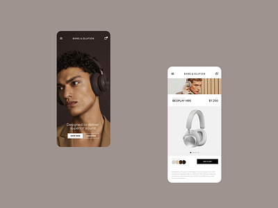 Bang & Olufsen bang design graphic design headphones mobile music music app olufsen page product product design responsive site ui uiux ux uxui web web design website