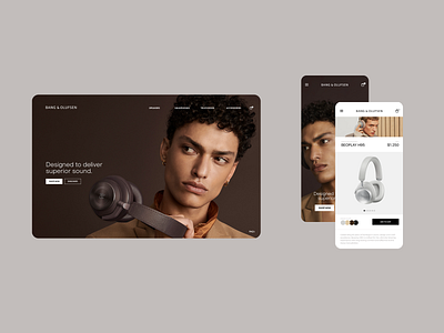 Bang & Olufsen bang design graphic design headphones mobile music music app olufsen page product product design responsive site ui uiux ux uxui web web design website