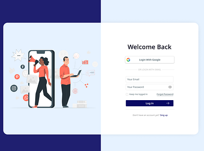 Login Screen For Analytics application dribbble ui ux web design webdesign