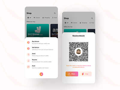 Bitcoin wallet bitcoin buy crypto exchange mobile p2p payments receive sell send ui ux wallet