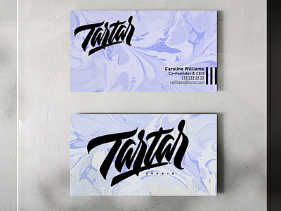 Business Cards // Tartar Studio branding business card business card design design lettering lettering artist lettering logo logo typography vector